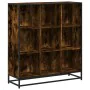 Estantería madera y metal roble ahumado 97,5x33x107,5 cm by , Bookcases and shelves - Ref: Foro24-3300862, Price: 107,29 €, D...