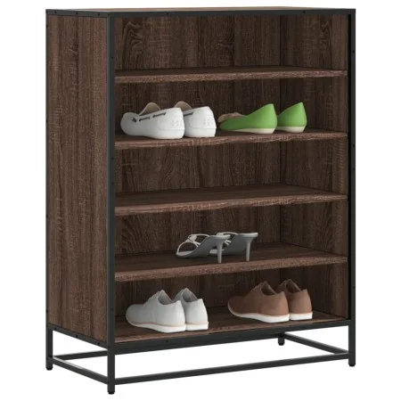 Zapatero de madera y metal marrón roble 75x38x97,5 cm von , Schuhregale und Schuhorganisatoren - Ref: Foro24-3300874, Preis: ...