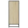 Zapatero de madera y metal roble Sonoma 75x38x97,5 cm von , Schuhregale und Schuhorganisatoren - Ref: Foro24-3300876, Preis: ...