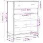 Zapatero de madera y metal roble Sonoma 75x38x97,5 cm von , Schuhregale und Schuhorganisatoren - Ref: Foro24-3300876, Preis: ...