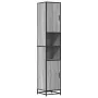 Armario de baño madera y metal gris Sonoma 35x37,5x188,5 cm by , Bathroom furniture - Ref: Foro24-3300883, Price: 146,72 €, D...