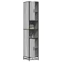 Armario de baño madera y metal gris Sonoma 35x37,5x188,5 cm by , Bathroom furniture - Ref: Foro24-3300883, Price: 146,72 €, D...