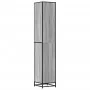 Armario de baño madera y metal gris Sonoma 35x37,5x188,5 cm by , Bathroom furniture - Ref: Foro24-3300883, Price: 146,72 €, D...