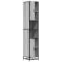 Armario de baño madera y metal gris Sonoma 35x37,5x188,5 cm by , Bathroom furniture - Ref: Foro24-3300883, Price: 146,72 €, D...