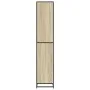 Armario de baño madera y metal roble Sonoma 35x37,5x188,5 cm de , Muebles de baño - Ref: Foro24-3300881, Precio: 140,65 €, De...
