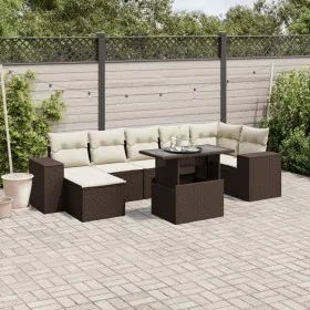Set sofás de jardín 8 piezas y cojines ratán sintético marrón von , Gartensets - Ref: Foro24-3269323, Preis: 578,50 €, Rabatt: %