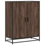 Zapatero de madera y metal marrón roble 75x38x97,5 cm by , Shoe racks and shoe organizers - Ref: Foro24-3300869, Price: 108,6...