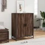 Zapatero de madera y metal marrón roble 75x38x97,5 cm by , Shoe racks and shoe organizers - Ref: Foro24-3300869, Price: 108,6...