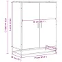 Zapatero de madera y metal marrón roble 75x38x97,5 cm by , Shoe racks and shoe organizers - Ref: Foro24-3300869, Price: 108,6...