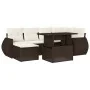 Juego de sofás de jardín 7 piezas con cojines ratán PE marrón by , Garden sets - Ref: Foro24-3268683, Price: 529,40 €, Discou...