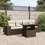 Set comedor de jardín 5 piezas y cojines ratán sintético marrón von , Gartensets - Ref: Foro24-3268993, Preis: 399,17 €, Raba...