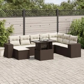 Set de sofás de jardín 9 pzas y cojines ratán sintético marrón von , Gartensets - Ref: Foro24-3269363, Preis: 633,60 €, Rabat...