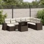 Set de sofás de jardín 9 pzas y cojines ratán sintético marrón by , Garden sets - Ref: Foro24-3269363, Price: 633,60 €, Disco...