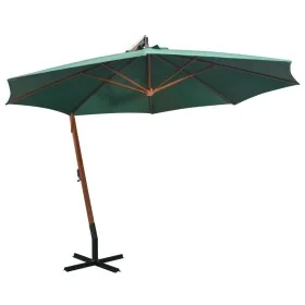 Sombrilla colgante con palo de madera verde 350 cm von , Sonnenschirme - Ref: Foro24-42965, Preis: 230,57 €, Rabatt: %