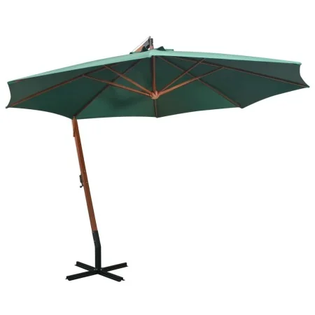 Sombrilla colgante con palo de madera verde 350 cm von , Sonnenschirme - Ref: Foro24-42965, Preis: 230,57 €, Rabatt: %