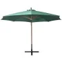 Sombrilla colgante con palo de madera verde 350 cm von , Sonnenschirme - Ref: Foro24-42965, Preis: 230,57 €, Rabatt: %