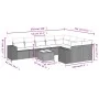 Set de sofás de jardín 10 pzas y cojines ratán sintético marrón by , Garden sets - Ref: Foro24-3223052, Price: 663,94 €, Disc...