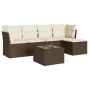 Set sofás de jardín 6 piezas y cojines ratán sintético marrón von , Gartensets - Ref: Foro24-3249412, Preis: 378,43 €, Rabatt: %