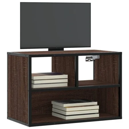 Mueble TV madera ingeniería y metal marrón roble 60x31x39,5 cm von , TV-Möbel - Ref: Foro24-848918, Preis: 34,39 €, Rabatt: %