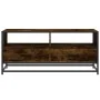 Mesa de centro madera ingeniería metal roble humo 100x50x45 cm de , Mesas de centro - Ref: Foro24-848786, Precio: 96,36 €, De...