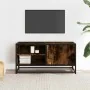 Mueble TV metal y madera ingeniería roble humo 80x34,5x40 cm von , TV-Möbel - Ref: Foro24-848821, Preis: 63,89 €, Rabatt: %