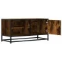 Mueble TV metal y madera ingeniería roble humo 80x34,5x40 cm von , TV-Möbel - Ref: Foro24-848821, Preis: 63,89 €, Rabatt: %