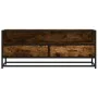 Mueble TV metal y madera ingeniería roble ahumado 100x34,5x40cm by , TV Furniture - Ref: Foro24-848816, Price: 85,18 €, Disco...