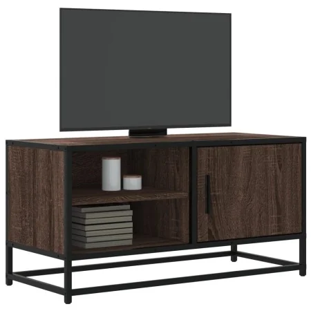 Mueble TV metal y madera ingeniería marrón roble 80x34,5x40 cm von , TV-Möbel - Ref: Foro24-848823, Preis: 67,29 €, Rabatt: %