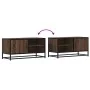 Mueble TV metal y madera ingeniería marrón roble 80x34,5x40 cm von , TV-Möbel - Ref: Foro24-848823, Preis: 67,29 €, Rabatt: %
