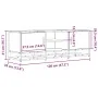 Mueble TV madera ingeniería y metal gris Sonoma 120x35x41 cm de , Muebles TV - Ref: Foro24-848842, Precio: 103,32 €, Descuent...