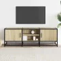 Mueble TV metal y madera ingeniería roble Sonoma 120x35x41 cm de , Muebles TV - Ref: Foro24-848840, Precio: 100,21 €, Descuen...