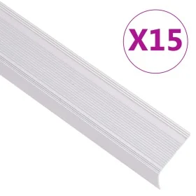 Perfiles de peldaños forma de L 15 uds aluminio plata 67 cm by , Stairs - Ref: Foro24-146781, Price: 56,79 €, Discount: %