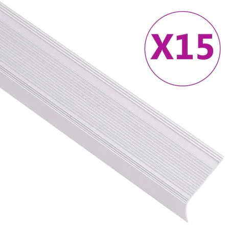 Perfiles de peldaños forma de L 15 uds aluminio plata 67 cm by , Stairs - Ref: Foro24-146781, Price: 56,79 €, Discount: %