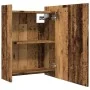 Armario espejo de baño madera envejecida 62,5x20,5x64 cm de , Tocadores de baño - Ref: Foro24-856177, Precio: 73,16 €, Descue...