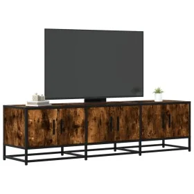 Mueble TV metal y madera ingeniería roble humo 150x35x41 cm by , TV Furniture - Ref: Foro24-848861, Price: 96,21 €, Discount: %