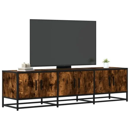 Mueble TV metal y madera ingeniería roble humo 150x35x41 cm by , TV Furniture - Ref: Foro24-848861, Price: 96,21 €, Discount: %