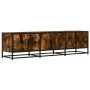 Mueble TV metal y madera ingeniería roble humo 150x35x41 cm by , TV Furniture - Ref: Foro24-848861, Price: 96,21 €, Discount: %