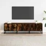 Mueble TV metal y madera ingeniería roble humo 150x35x41 cm by , TV Furniture - Ref: Foro24-848861, Price: 96,21 €, Discount: %