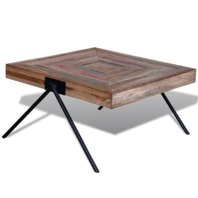 Mesa de centro con patas en forma de V madera de teca reciclada by , Coffee table - Ref: Foro24-241712, Price: 142,62 €, Disc...