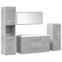 Set muebles de baño 5 piezas madera ingeniería gris hormigón by , Bathroom furniture - Ref: Foro24-3324878, Price: 322,17 €, ...