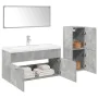 Juego muebles de baño 4 pzas madera contrachapada gris hormigón by , Bathroom furniture - Ref: Foro24-3324884, Price: 273,67 ...