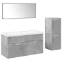 Juego muebles de baño 4 pzas madera contrachapada gris hormigón by , Bathroom furniture - Ref: Foro24-3324884, Price: 273,67 ...