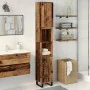 Armario de baño madera de ingeniería envejecida 30x30x190 cm de , Tocadores de baño - Ref: Foro24-857202, Precio: 102,03 €, D...