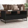 Mesa de centro madera de ingeniería y metal negro 100x50x45 cm by , Coffee table - Ref: Foro24-848784, Price: 100,58 €, Disco...