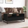 Mesa de centro madera de ingeniería y metal negro 100x50x45 cm by , Coffee table - Ref: Foro24-848784, Price: 100,58 €, Disco...