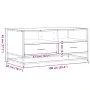 Mesa de centro madera de ingeniería y metal negro 100x50x45 cm by , Coffee table - Ref: Foro24-848784, Price: 100,58 €, Disco...