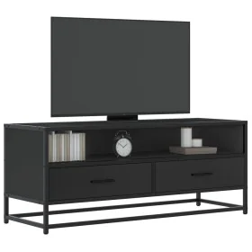 Mueble de TV madera de ingeniería y metal negro 100x34,5x40 cm von , TV-Möbel - Ref: Foro24-848814, Preis: 91,73 €, Rabatt: %