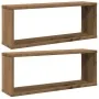 Estantes cubo de pared 2 uds madera roble artisan 60x15x23 cm by , Shelves and shelves - Ref: Foro24-856589, Price: 33,78 €, ...
