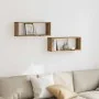 Estantes cubo de pared 2 uds madera roble artisan 60x15x23 cm by , Shelves and shelves - Ref: Foro24-856589, Price: 33,78 €, ...