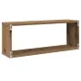 Estantes cubo de pared 2 uds madera roble artisan 60x15x23 cm by , Shelves and shelves - Ref: Foro24-856589, Price: 33,78 €, ...